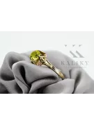 Anillo Estilo vintage Peridoto amarillo Oro amarillo de 14 quilates vrc023y